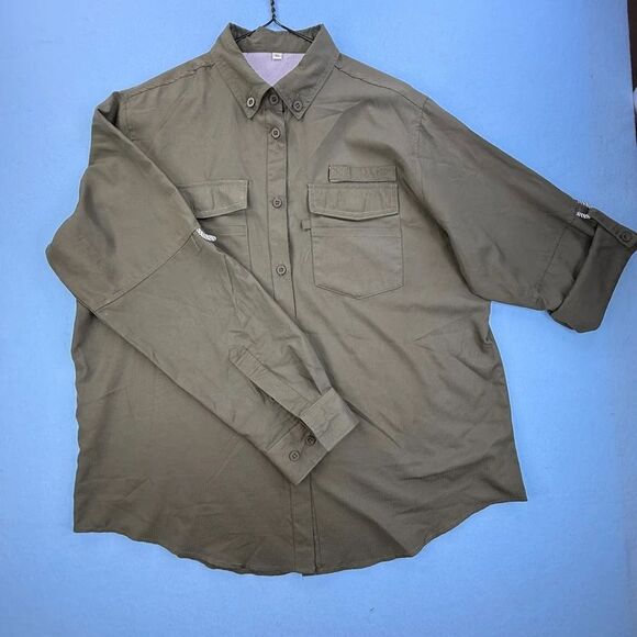 Tops - Women's Green XL UPF 40+ L/S Shirt Lightweight Sun Protection Hiking 1041